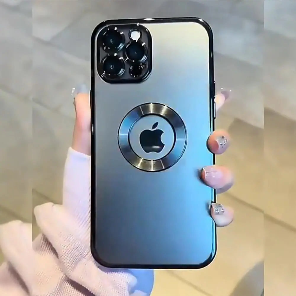 Transparent Chrome Ring Camera Protection Case - iPhone 15 Pro Max