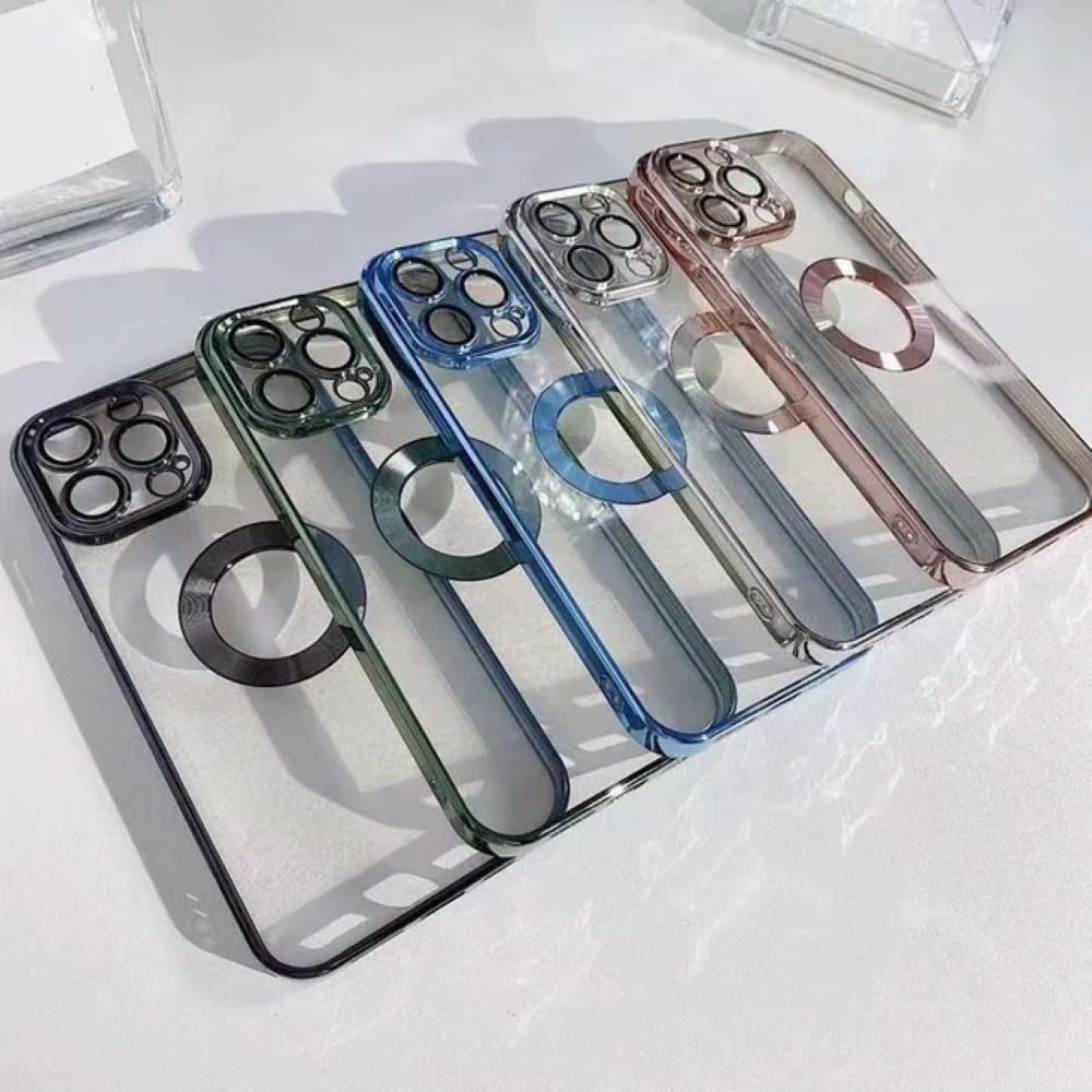Transparent Chrome Ring Camera Protection Case - iPhone XR