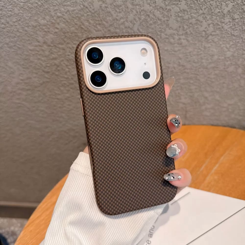 Classic Checkmate Vegan Carbon Slim Phone Case