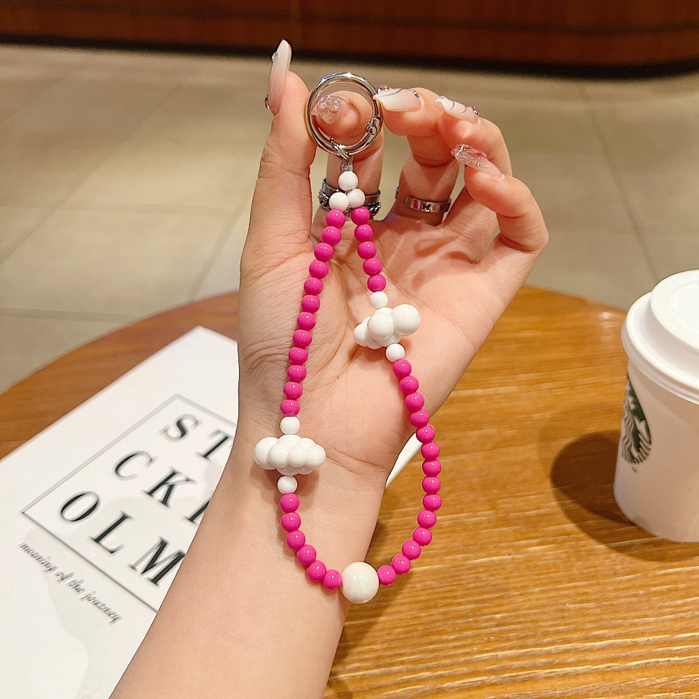 Cloud Pattern Hanging String Bead Phone Charm | Handbag Charm | Bracelet