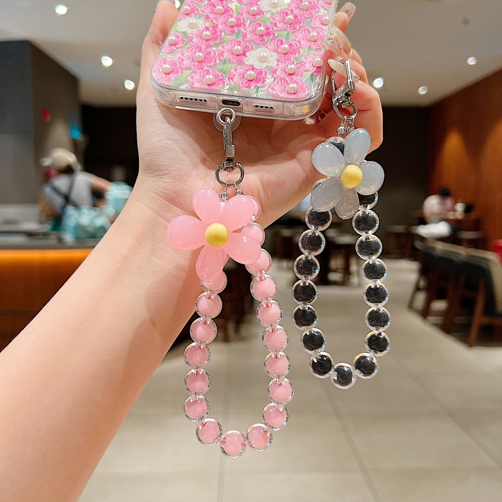 Colorful Beadde Flower Rope Phone Charm | Bracelet | Keychain | Handbag Charm