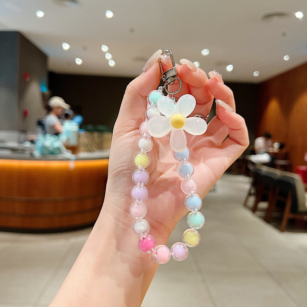 Colorful Beadde Flower Rope Phone Charm | Bracelet | Keychain | Handbag Charm