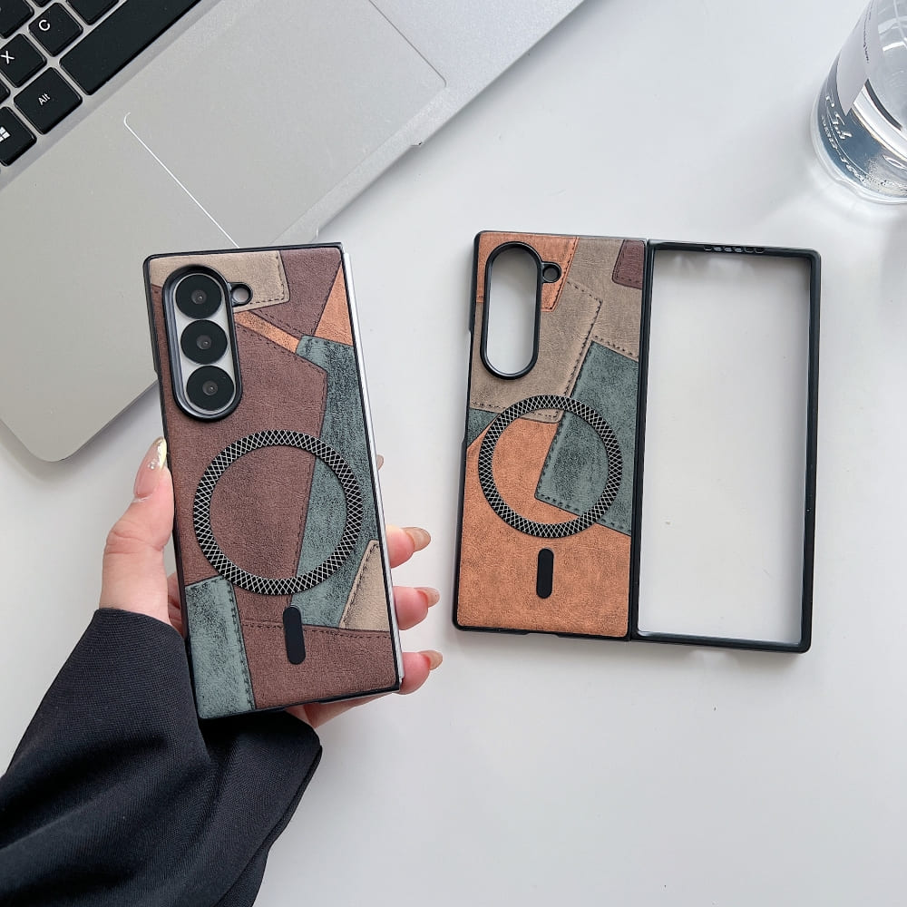 Colorful Pattern Magnetic Charging Phone Case - Samsung Z Series