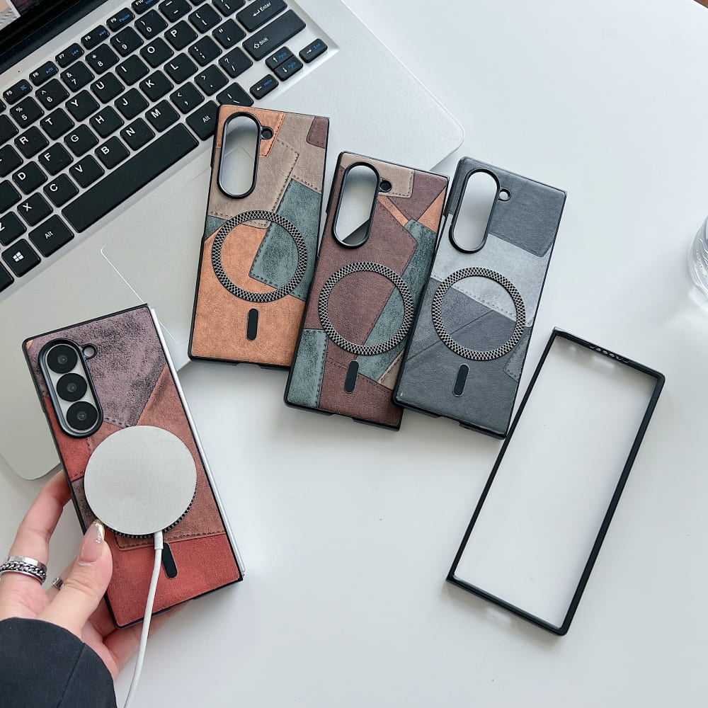 Colorful Pattern Magnetic Charging Phone Case - Samsung Z Series