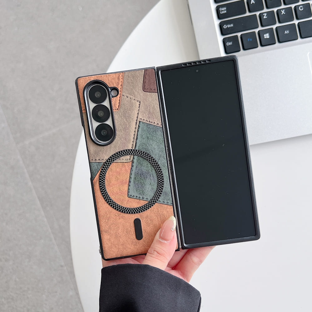 Colorful Pattern Magnetic Charging Phone Case - Samsung Z Series