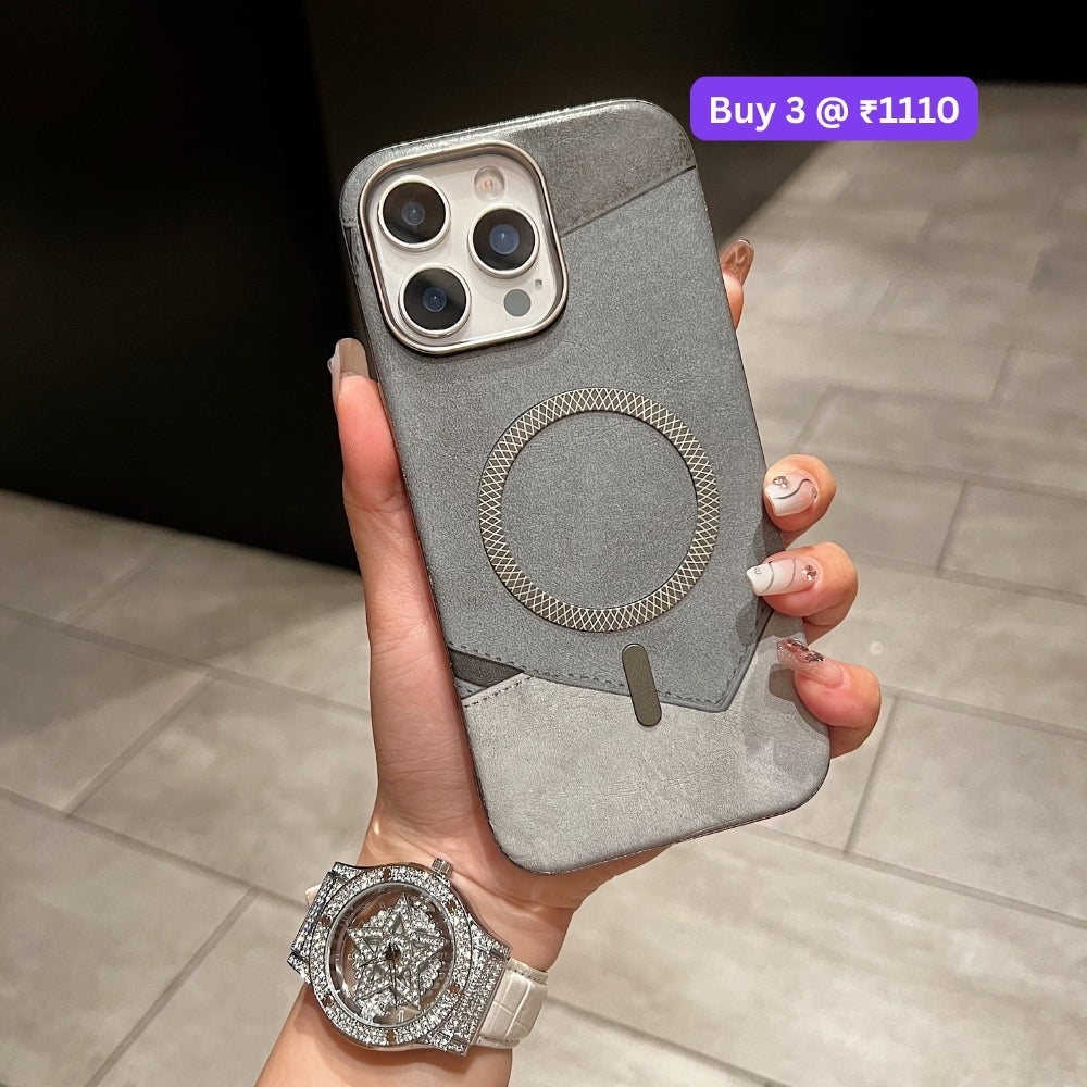 Colorful Pattern PU Leather Magnetic Charging Phone Case | Mobile Cover - iPhone 13