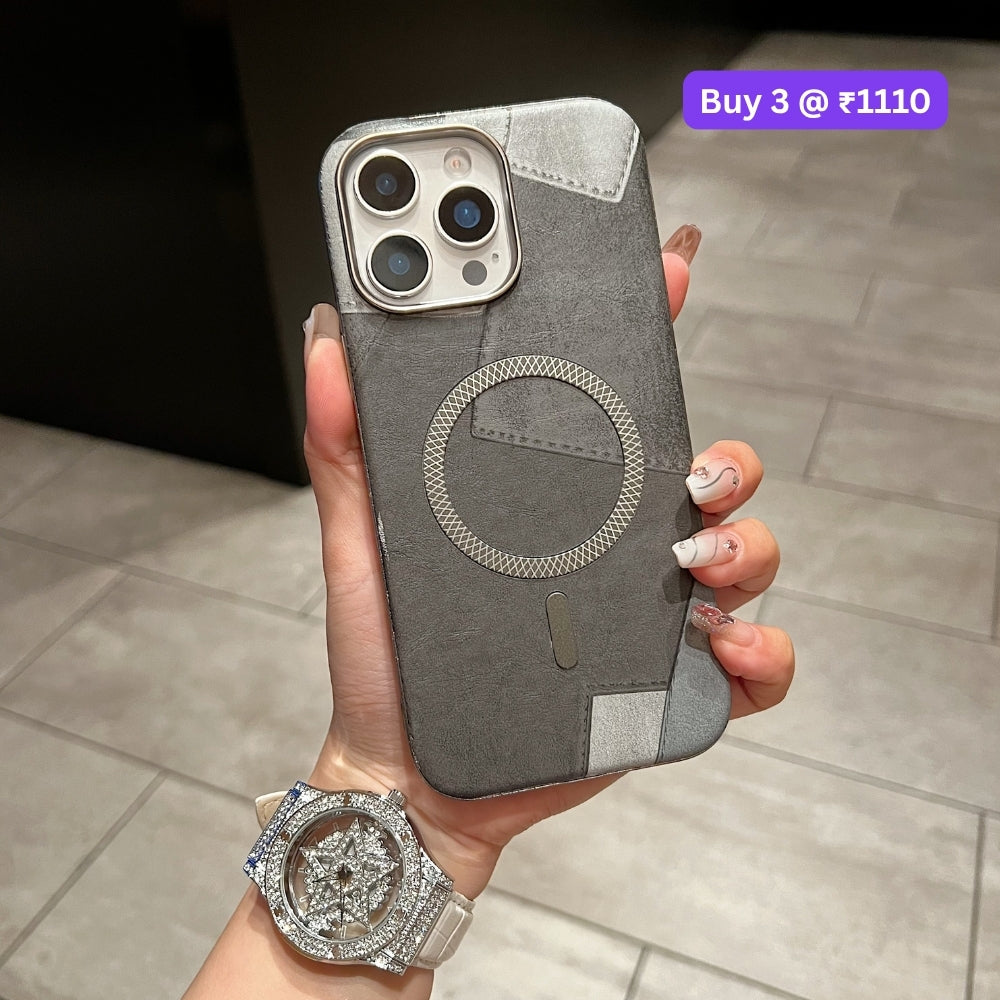 Colorful Pattern PU Leather Magnetic Charging Phone Case | Mobile Cover - iPhone 13