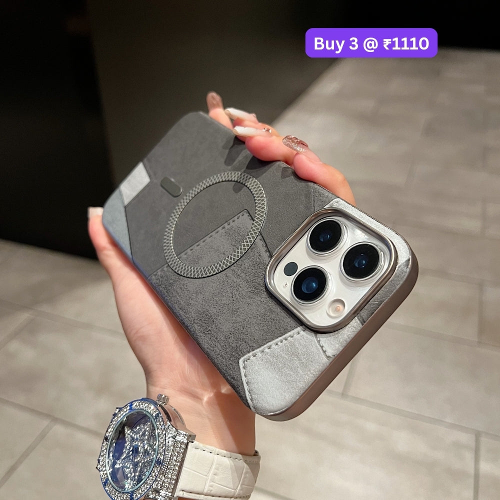 Colorful Pattern PU Leather Magnetic Charging Phone Case | Mobile Cover - iPhone 13