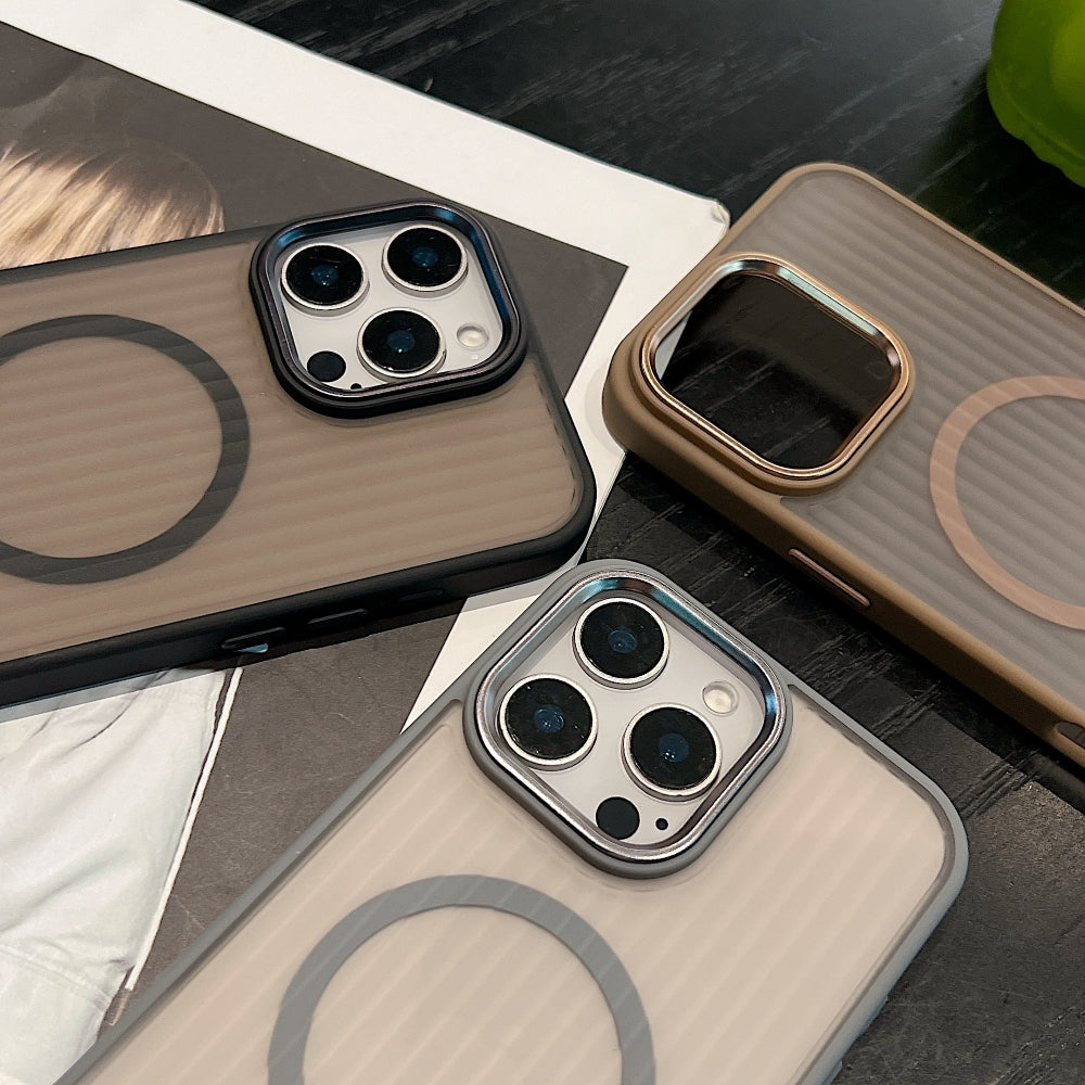 Corrugated Pattern Magnetic Wireless Charge Phone Case
