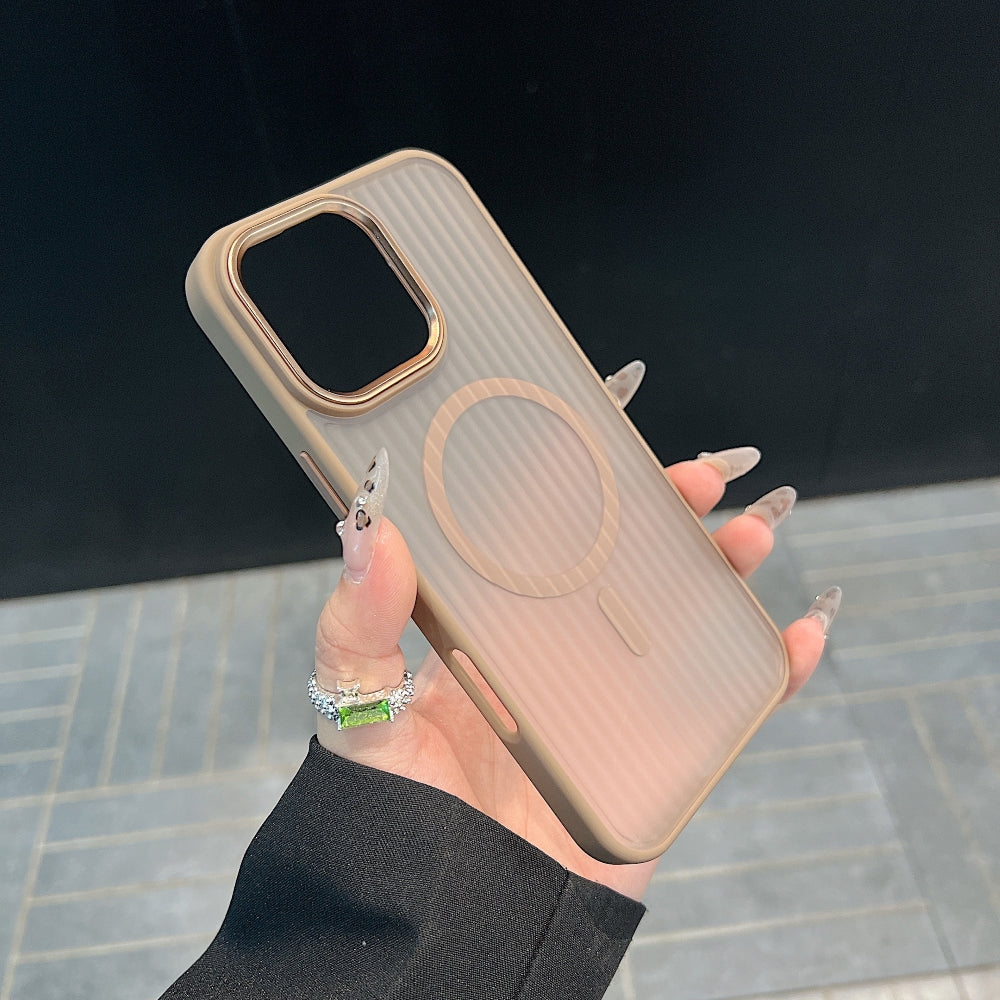 Corrugated Pattern Magnetic Wireless Charge Phone Case