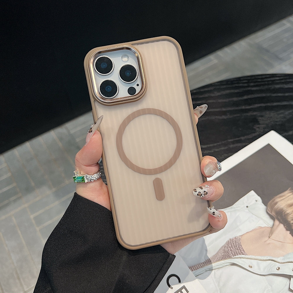 Corrugated Pattern Magnetic Wireless Charge Phone Case