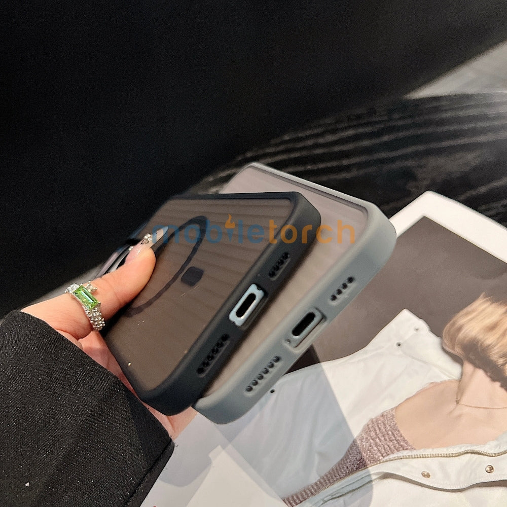 Corrugated Pattern Magnetic Wireless Charge Phone Case - Samsung S24 Ultra