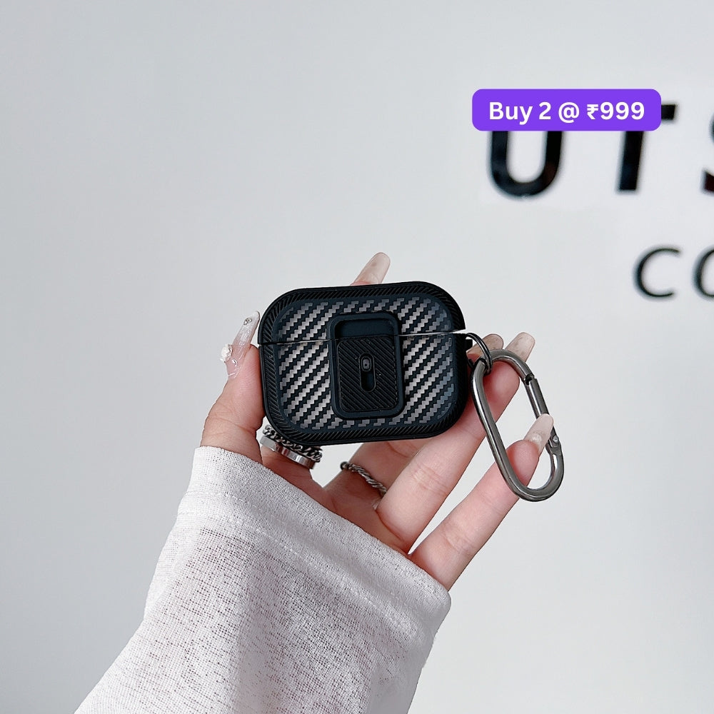 Creative Rugged Portable PC (Hard) Airpod Case with Keychain Hook for Airpod Pro 2
