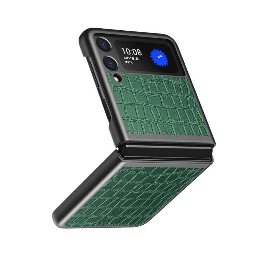 Premium Luxury Crocodile Pattern Leather Phone Case - Samsung Z Fold 4