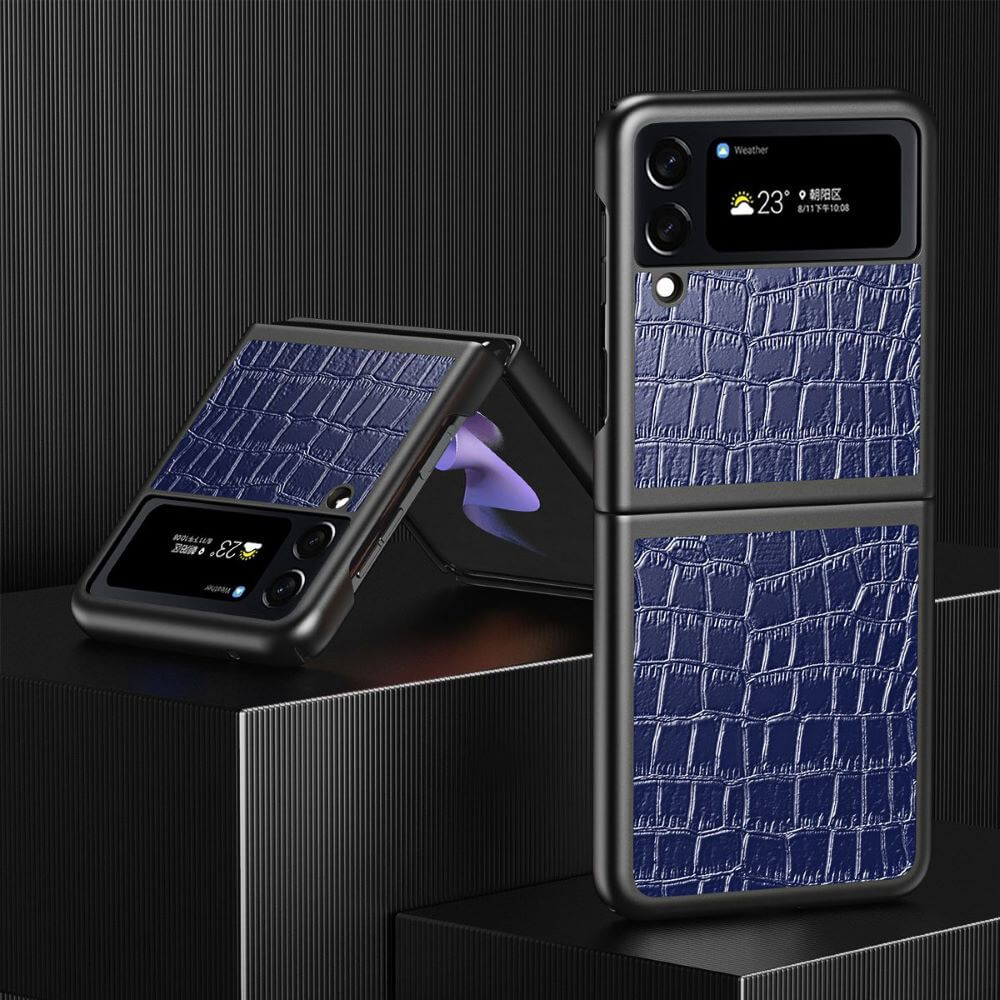 Premium Luxury Crocodile Pattern Leather Phone Case - Samsung Z Fold 3
