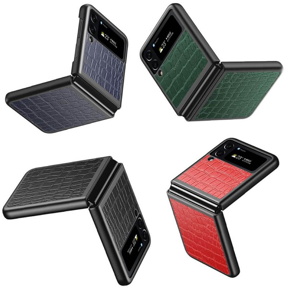 Premium Luxury Crocodile Pattern Leather Phone Case - Samsung Z Fold 4