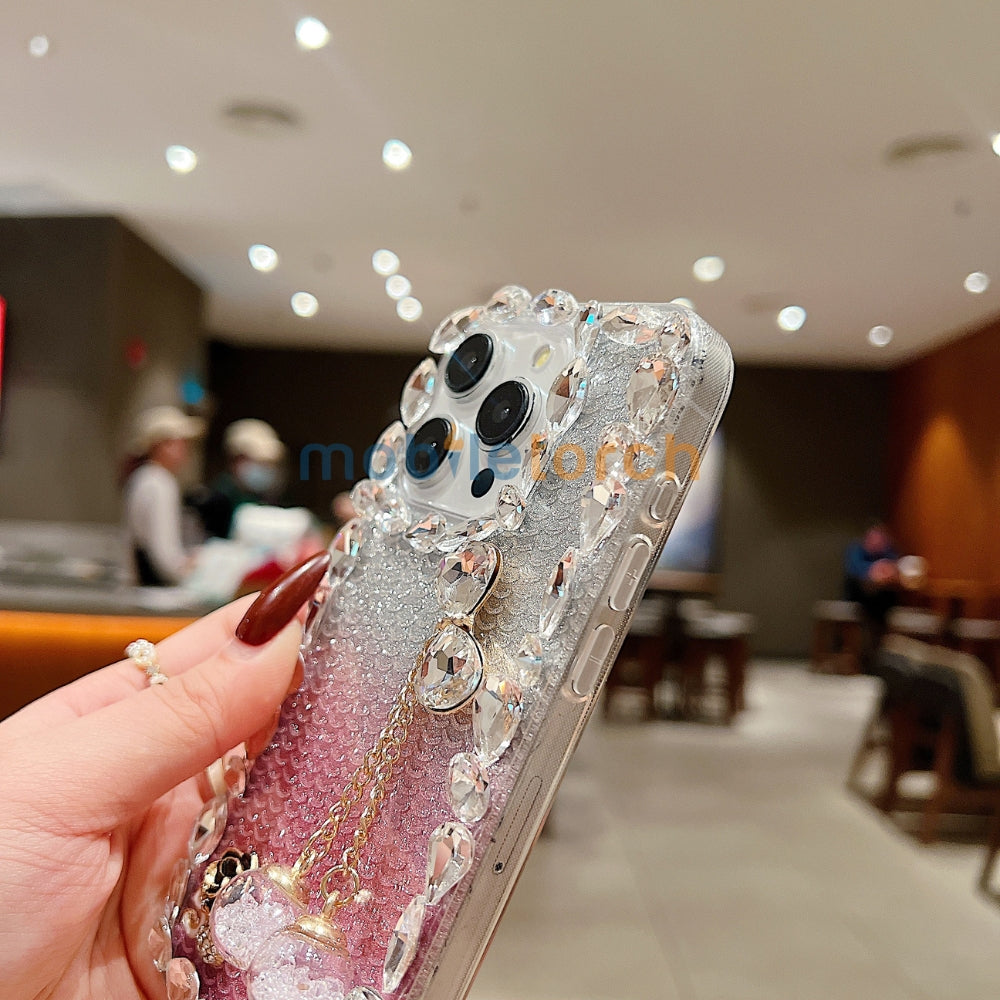 Crystal Diamond Handmade Transparent Phone Case - iPhone 14 Pro Max