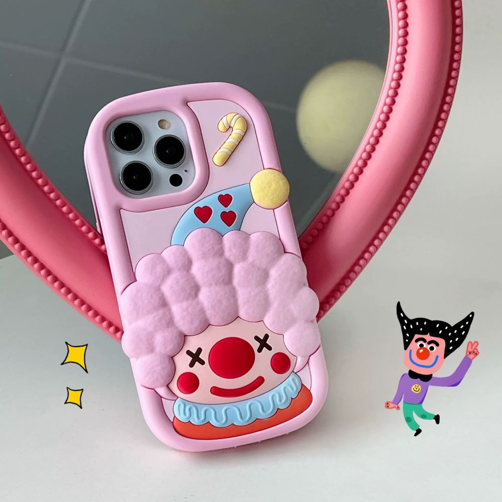 Cute 3D Joker Shockproof Silicone Cover - iPhone 15 Pro Max