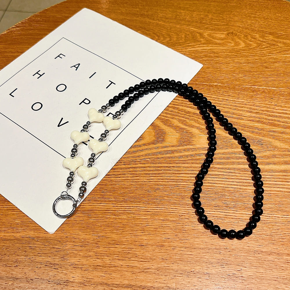 Cute Heart Charm Phone Chain | Phone Strap