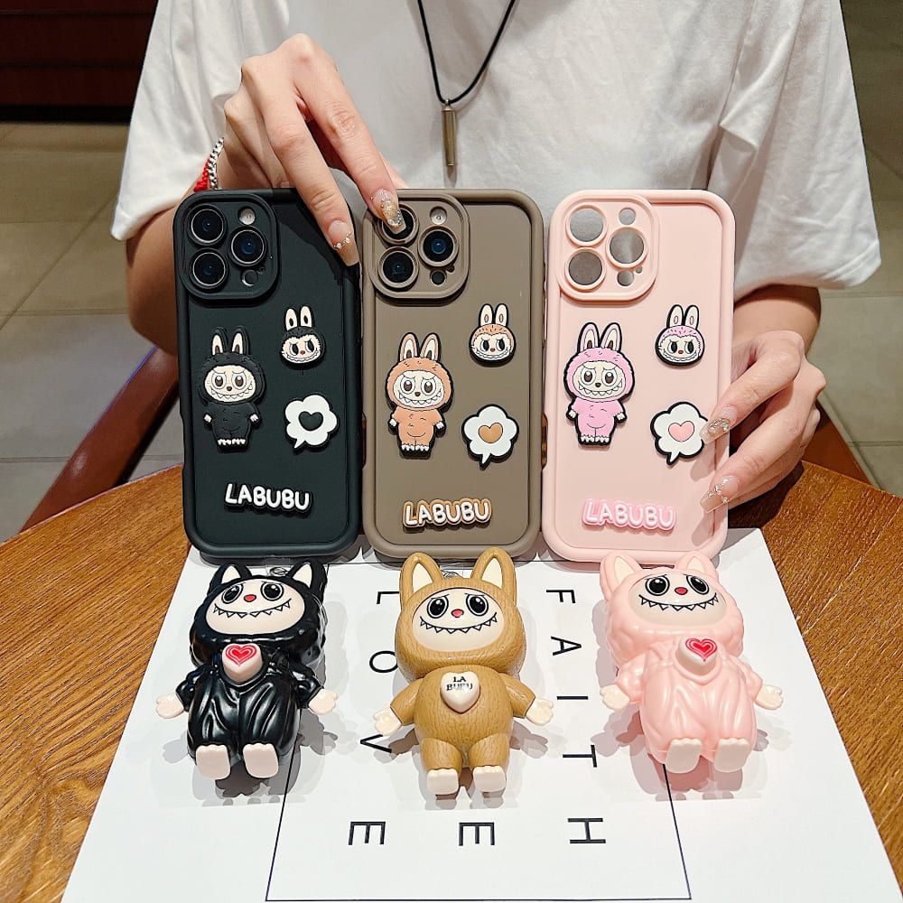 Cute Puff Labubu Phone Case