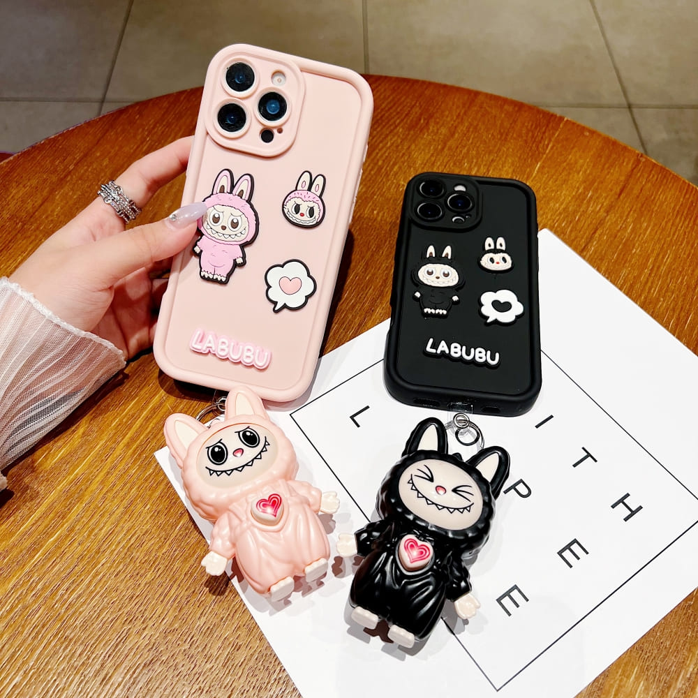Cute Puff Labubu Phone Case