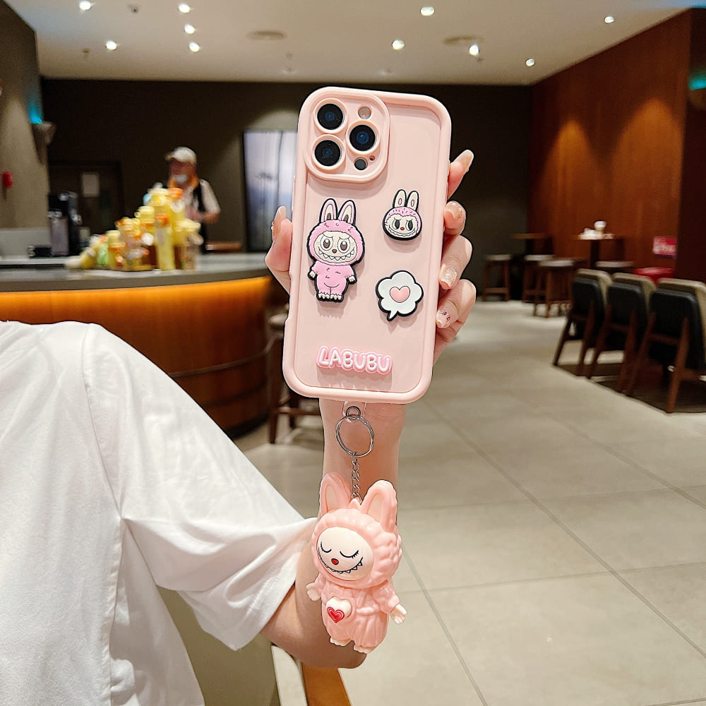 Cute Puff Labubu Phone Case