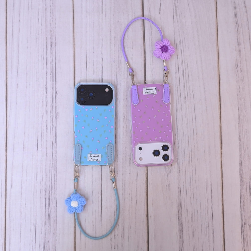 Daisy Charm Lanyard Phone Case