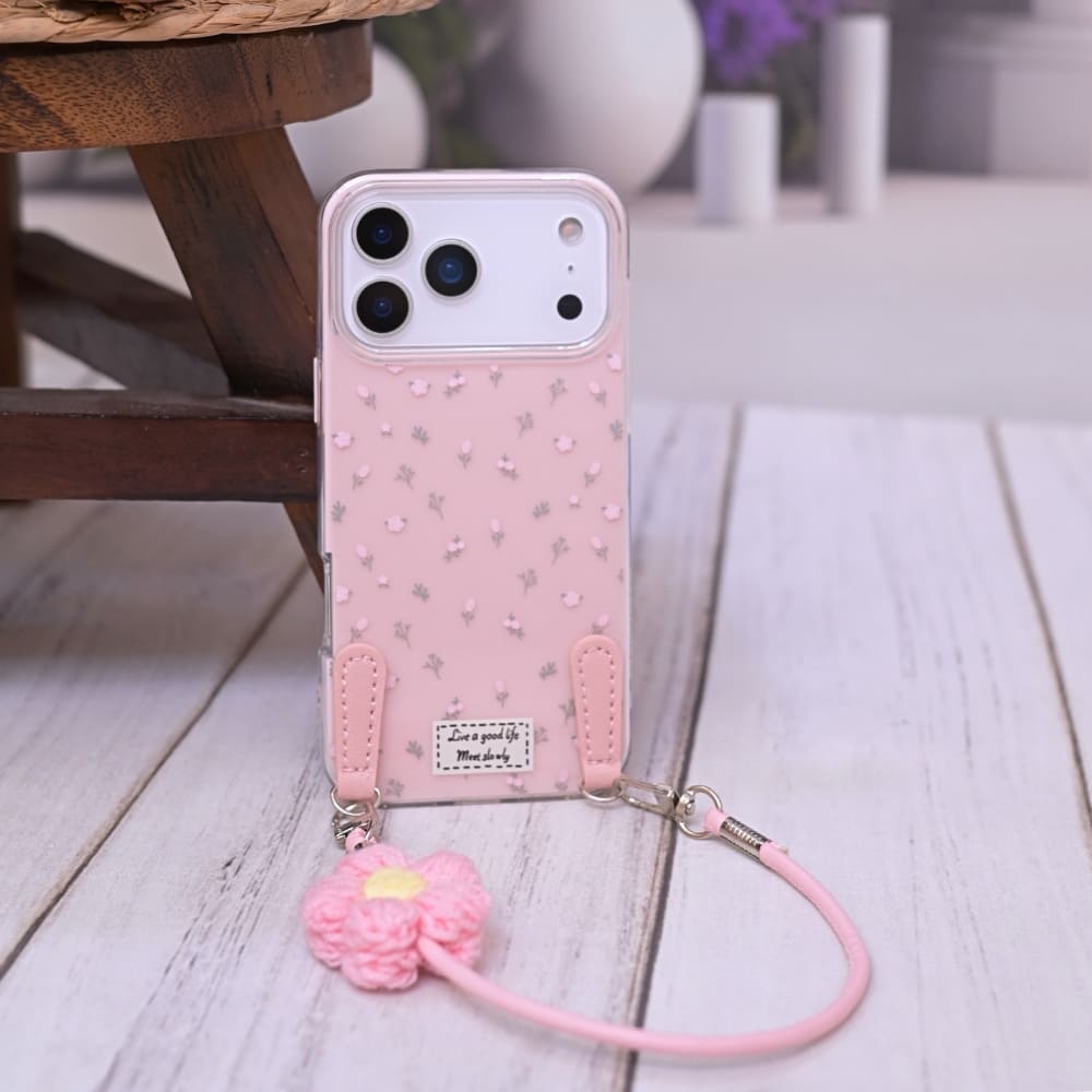 Daisy Charm Lanyard Phone Case