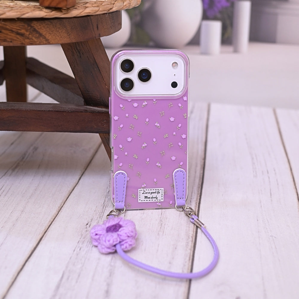 Daisy Charm Lanyard Phone Case
