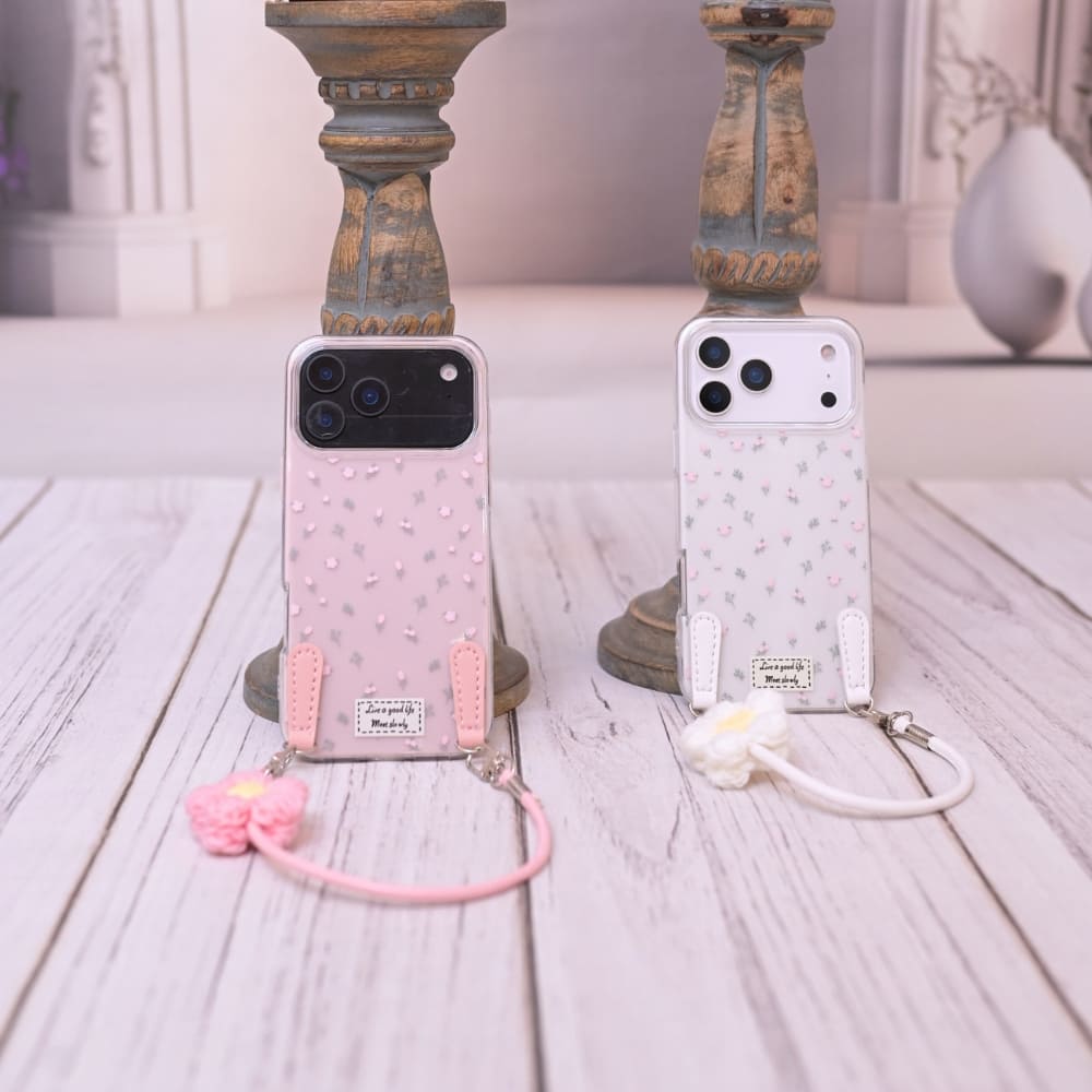 Daisy Charm Lanyard Phone Case