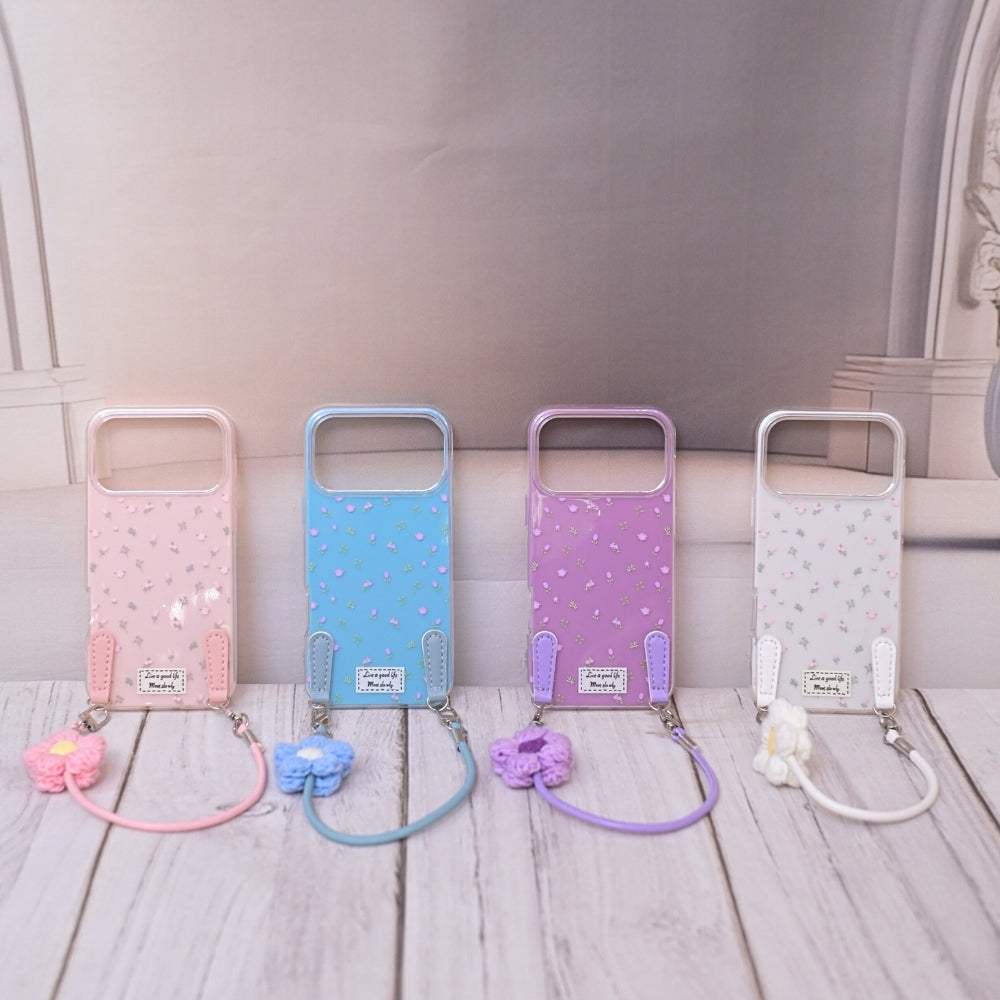 Daisy Charm Lanyard Phone Case