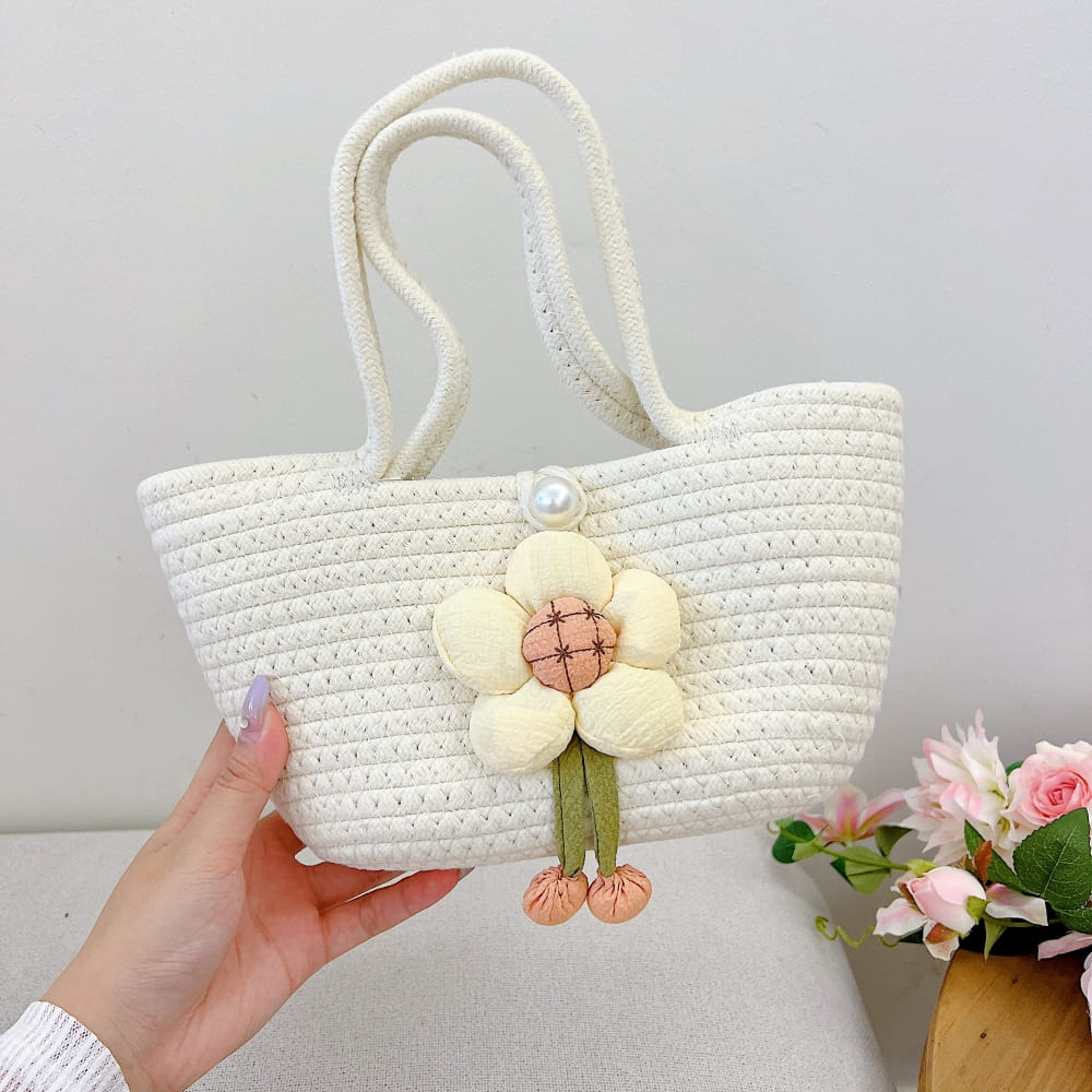 Vintage Bloom Jute Tote | Multipurpose Handbag
