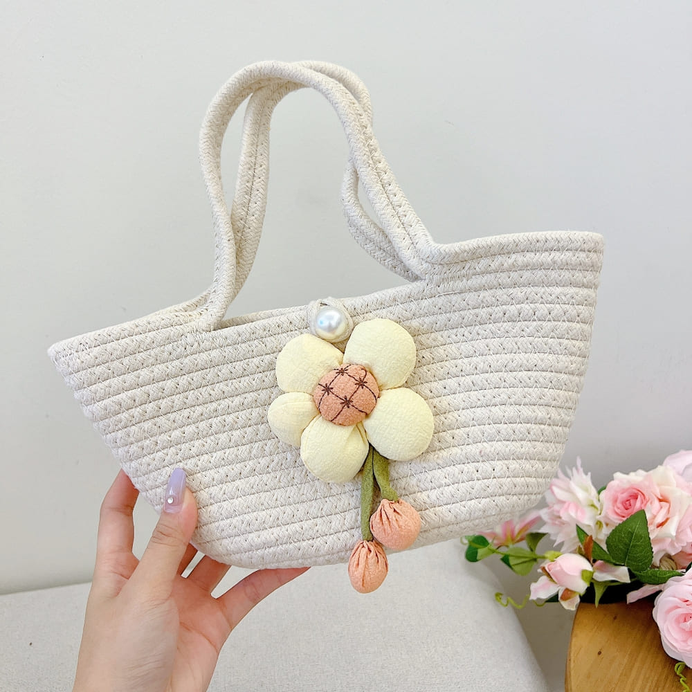 Vintage Bloom Jute Tote | Multipurpose Handbag