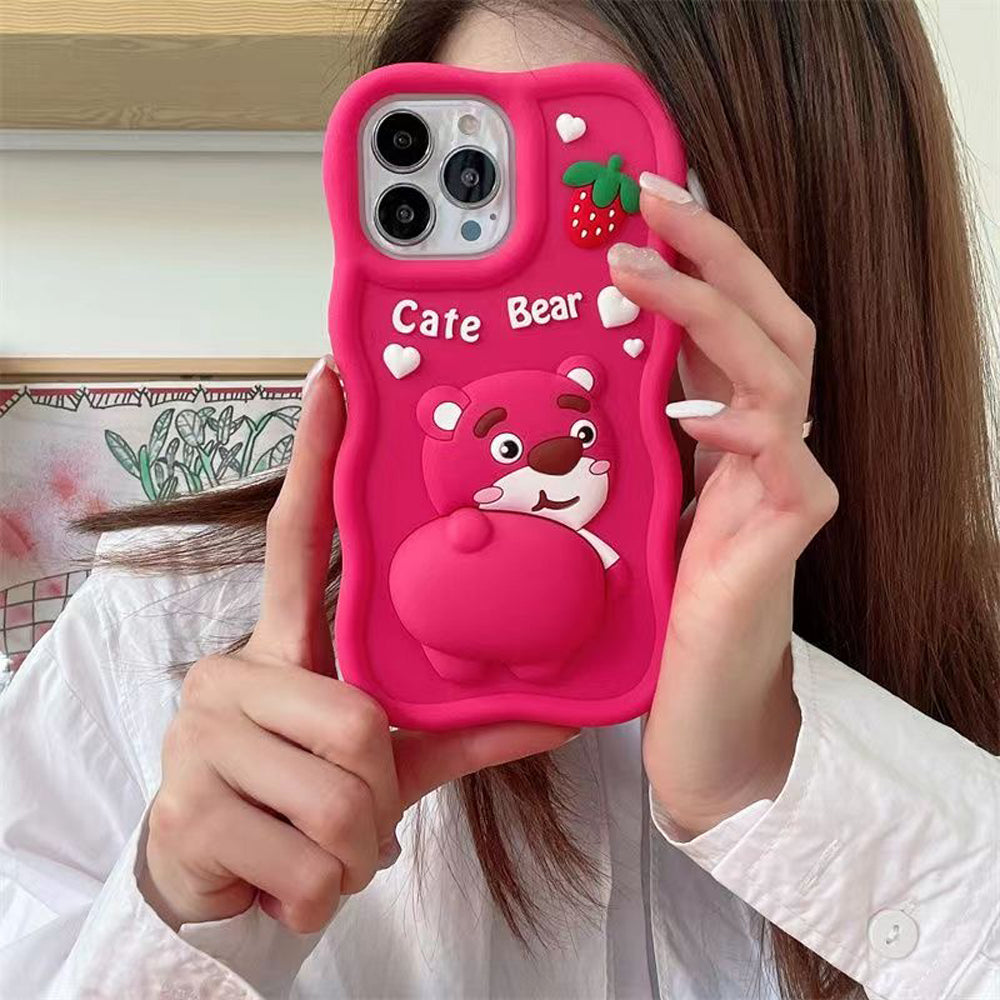 Decompression Pinch Silicone Soft Shell Cartoon Case - iPhone 12