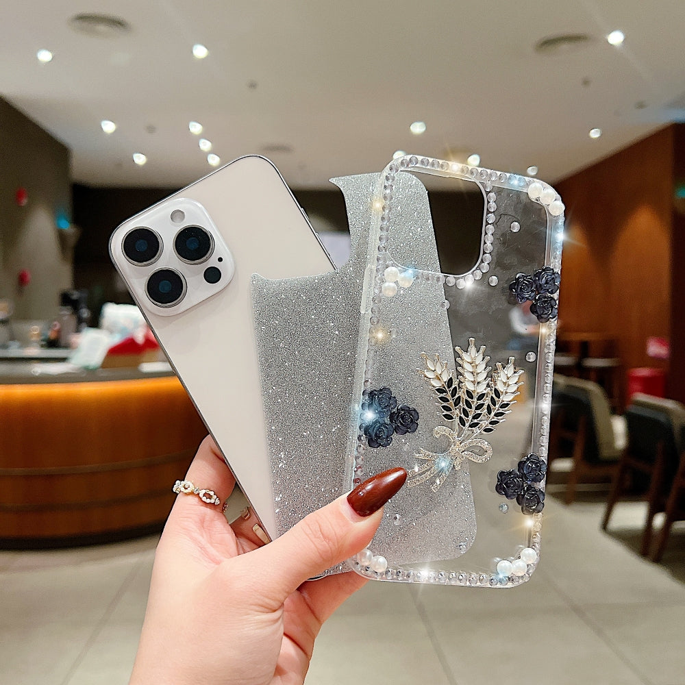 Diamond Leaves Handmade Bling Phone Case