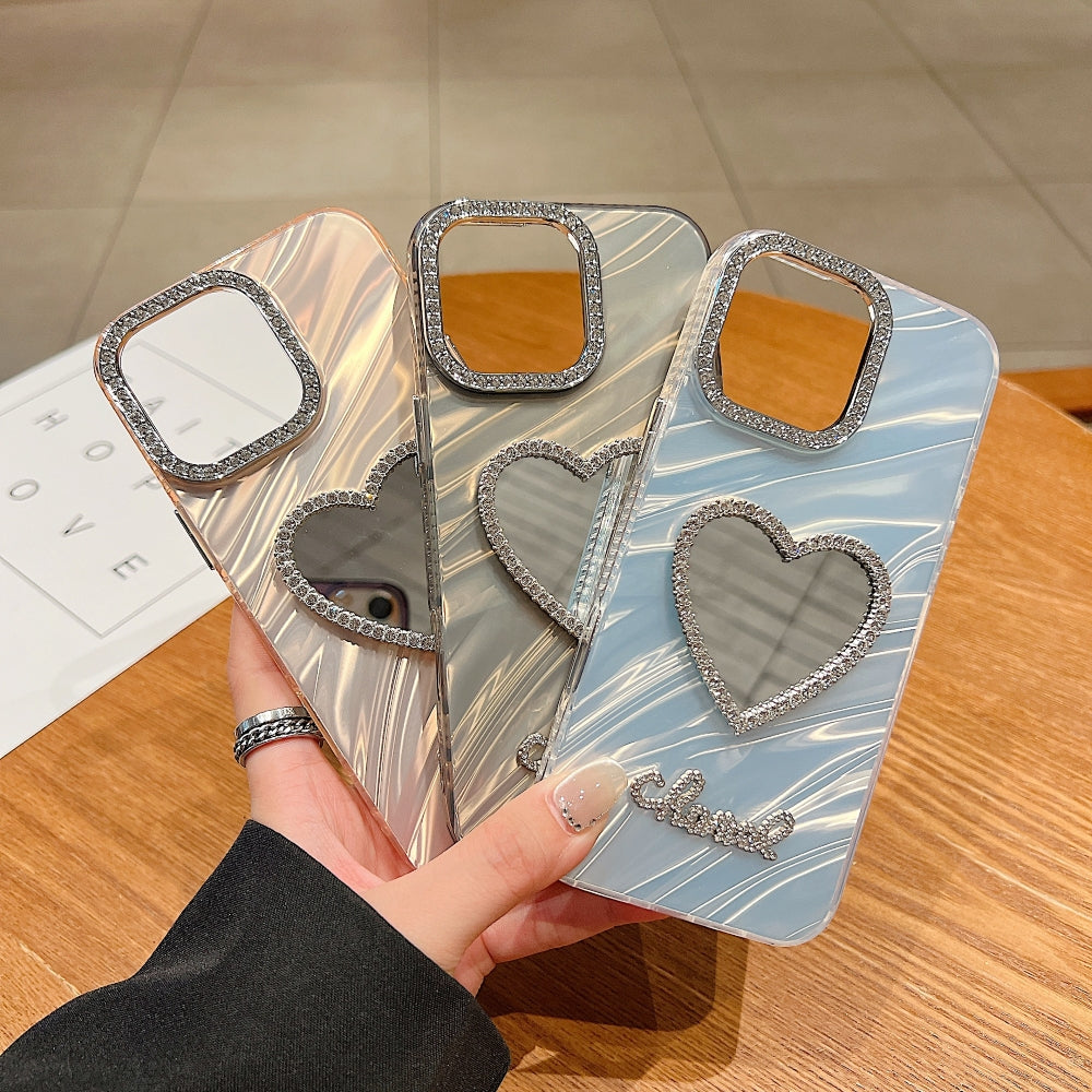 Diamond Mirror Heart Phone Case