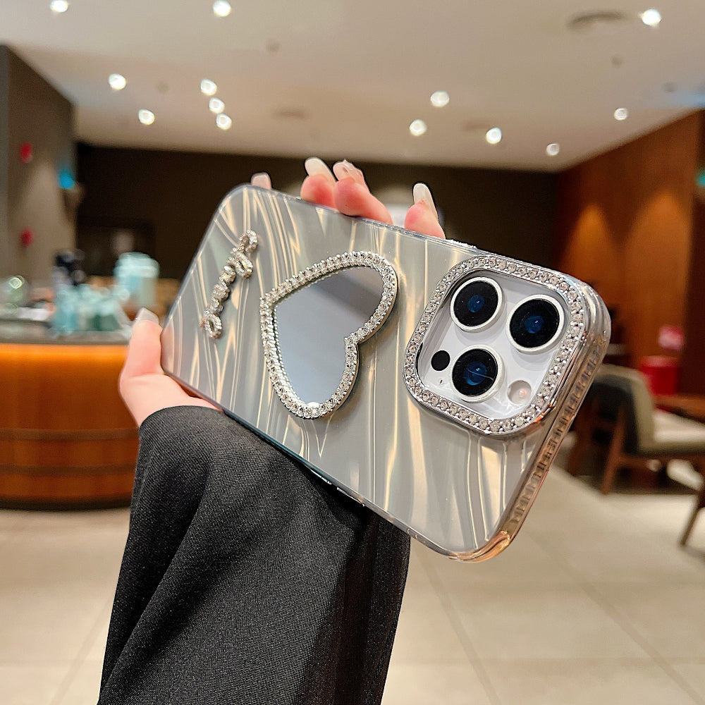 Diamond Mirror Heart Phone Case