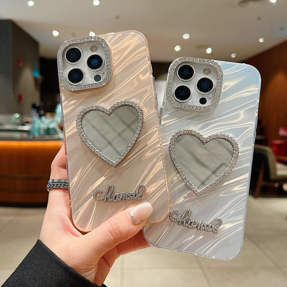 Diamond Mirror Heart Phone Case