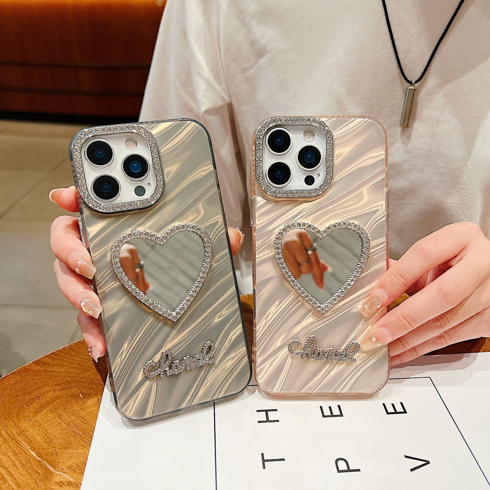 Diamond Mirror Heart Phone Case