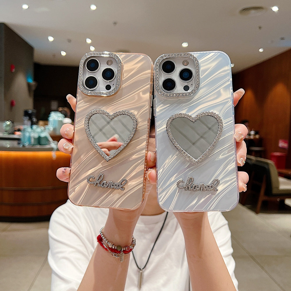 Diamond Mirror Heart Phone Case