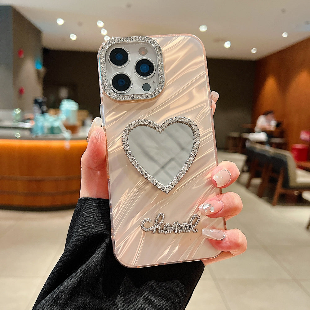 Diamond Mirror Heart Phone Case