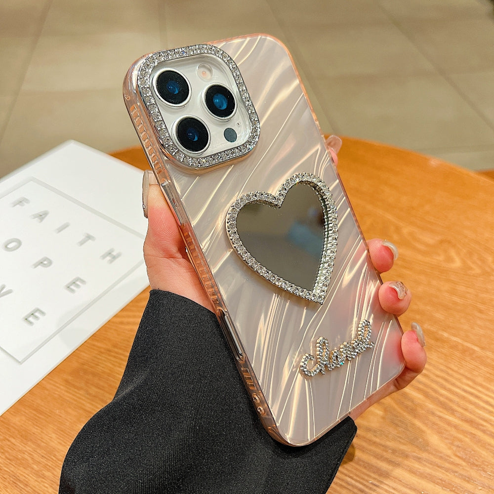 Diamond Mirror Heart Phone Case