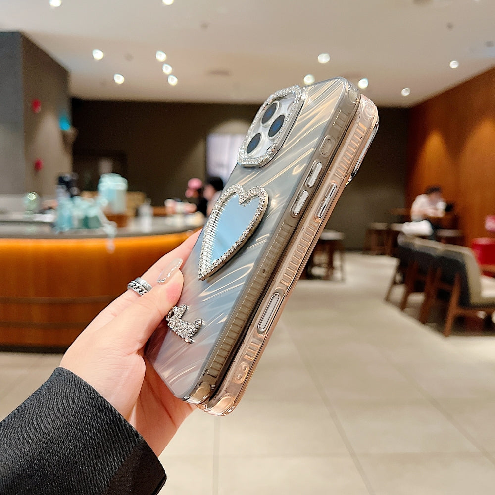 Diamond Mirror Heart Phone Case