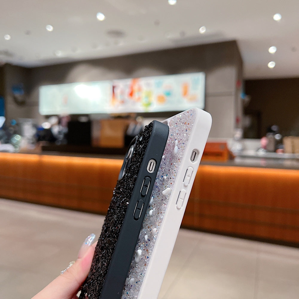 Diamond Studded Pattern Glittery Phone Case