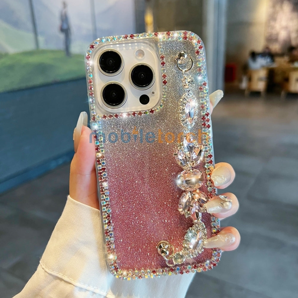 Diamond Bracelet Chain Glitter Plated TPU (Soft) Phone Case - iPhone 13 Pro Max