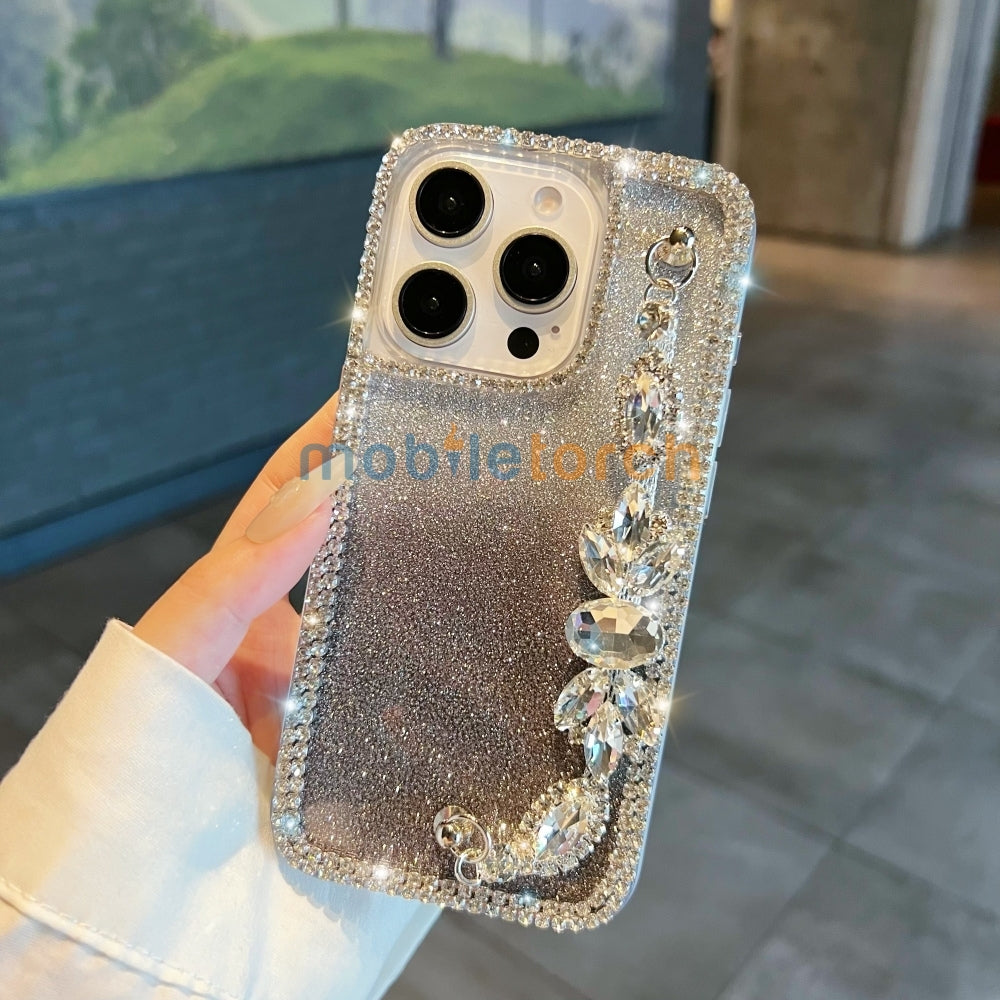 Diamond Bracelet Chain Glitter Plated TPU (Soft) Phone Case - iPhone 13 Pro Max