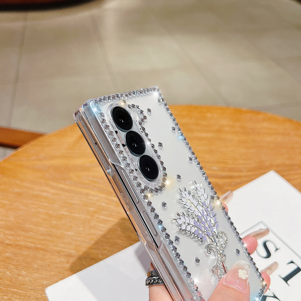 Diamond Leaves TPU (Soft) Handmade Bling Phone Case - Samsung Z Fold 5