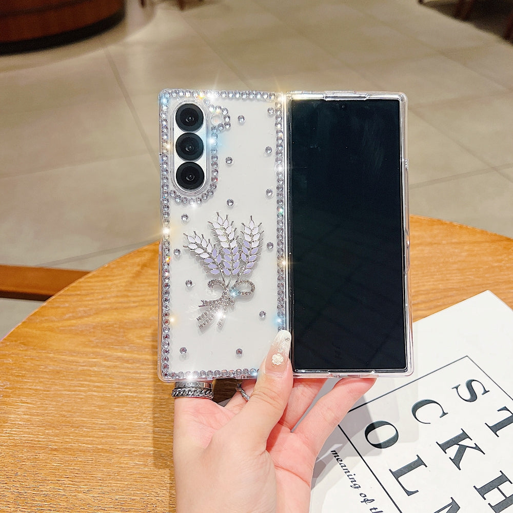 Diamond Leaves TPU (Soft) Handmade Bling Phone Case - Samsung Z Fold 5