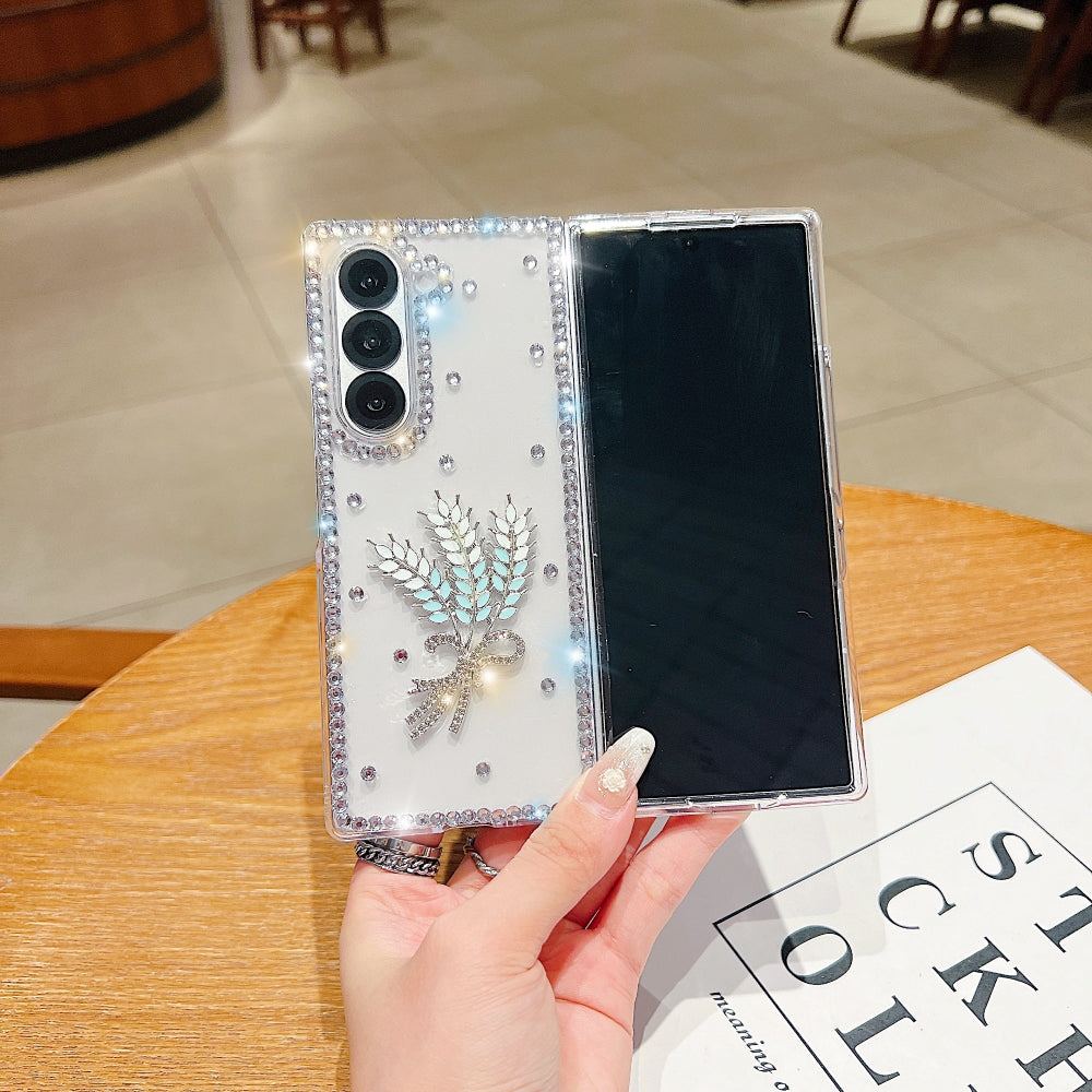 Diamond Leaves TPU (Soft) Handmade Bling Phone Case - Samsung Z Fold 5