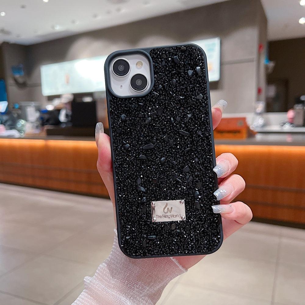 Diamond Studded Pattern Glittery Phone Case - Samsung S25 Ultra